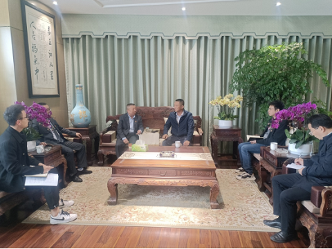 遂宁经开区管委会副主任周春宏一行莅临集团公司 调研指导党建工作